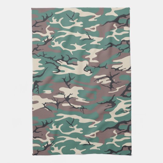 Linge De Cuisine Camo vert (Vertical)