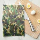 Linge De Cuisine Camo Woodland (Quart Plié)