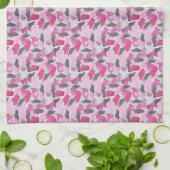 Linge De Cuisine Camouflage animal Silhouette rose (Plié)