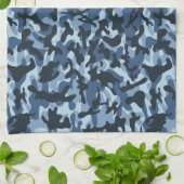 Linge De Cuisine Camouflage bleu (Plié)