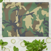Linge De Cuisine Camouflage de la Marine verte Camouflage Motif Cam (Plié)