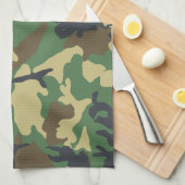 Linge De Cuisine Camouflage de la Marine verte Camouflage Motif Cam (Quart Plié)