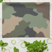 Linge De Cuisine Camouflage de Woodland Camo Khaki Tan Black (Plié)