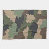 Linge De Cuisine Camouflage de Woodland Camo Khaki Tan Black (Horizontal)