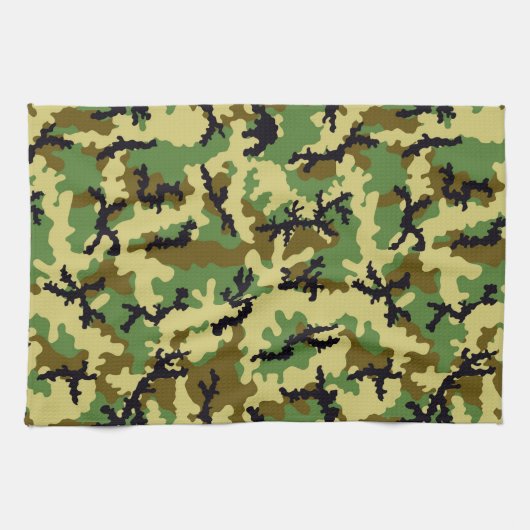 Linge De Cuisine Camouflage des bois (Horizontal)