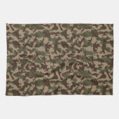 Linge De Cuisine Camouflage en bois profond (Horizontal)