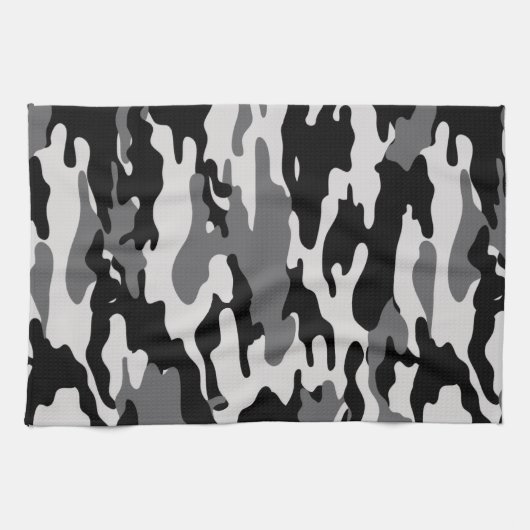 Linge De Cuisine Camouflage noir (Horizontal)