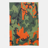 Linge De Cuisine Camouflage orange et vert, Militaire, Armée (Vertical)
