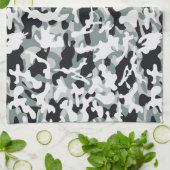 Linge De Cuisine Camouflage Poussière de Neige (Plié)