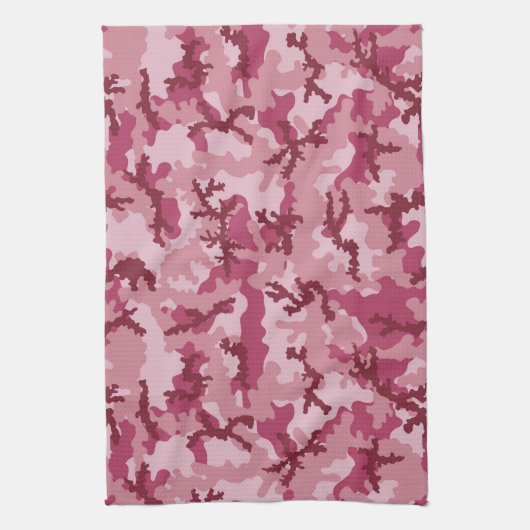 Linge De Cuisine Camouflage rose (Vertical)