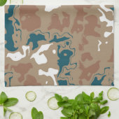 Linge De Cuisine Camouflage terrestre Abstrait Brown (Plié)