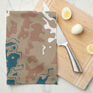 Linge De Cuisine Camouflage terrestre Abstrait Brown