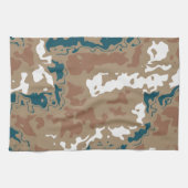 Linge De Cuisine Camouflage terrestre Abstrait Brown (Horizontal)