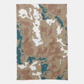 Linge De Cuisine Camouflage terrestre Abstrait Brown (Vertical)