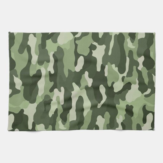 Linge De Cuisine Camouflage vert (Horizontal)