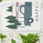 Linge De Cuisine Camping Camping RVing Motorhome BLUE Trees Whimsic (Plié)