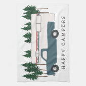 Linge De Cuisine Camping Camping RVing Motorhome BLUE Trees Whimsic (Vertical)