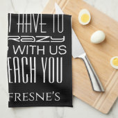 Linge De Cuisine "Camping fou" Personnalisé  (Quart Plié)