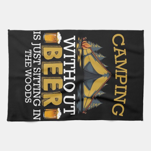 Linge De Cuisine Camping Happy Sans Bière (Horizontal)