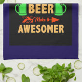 Linge De Cuisine Camping is Swesome Beer Make it Aesomer-45676  (Plié)