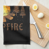 Linge De Cuisine Camping - La Vie Est Meilleure Par Le Feu De Campa (Quart Plié)