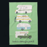 Linge De Cuisine Camping Retro Motorhome RV Vanlife Green<br><div class="desc">Décorez votre cuisine avec cette serviette cool. Fait un grand ménage ou cadeau d'anniversaire! Vous pouvez le customiser et ajouter du texte. Consultez ma boutique pour trouver beaucoup plus de couleurs et de motifs plus des trucs de cuisine assortis!</div>