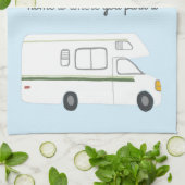 Linge De Cuisine Camping Retro Motorhome RV Vanlife Green (Plié)