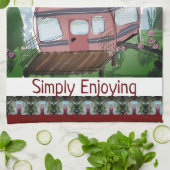 Linge De Cuisine Camping Whimsical Conçu (Plié)