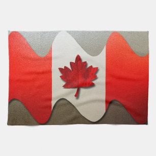 Linge De Cuisine Canada Flag-Chrome par Shirley Taylor