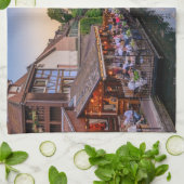 Linge De Cuisine Canal d'eau Fleur Alsace France (Plié)