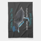 Linge De Cuisine Canard avec moi se réveille comme ça & Hakuna Mata (Vertical)