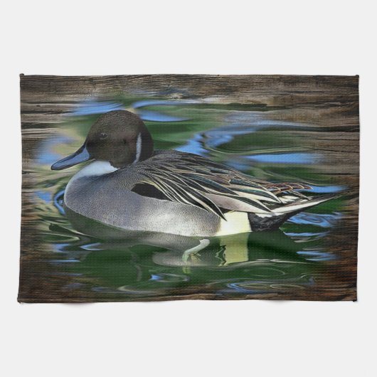 Linge De Cuisine Canard De Mallard Sur Le Lac (Horizontal)