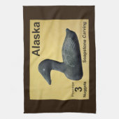 Linge De Cuisine Canard Eider en pierre à savon (Vertical)