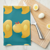 Linge De Cuisine Canard en caoutchouc jaune (Quart Plié)