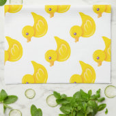 Linge De Cuisine Canard en caoutchouc jaune et blanc, Canard (Plié)