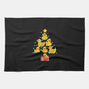 Linge De Cuisine Canard en caoutchouc Noël Arbre canard canard Noël