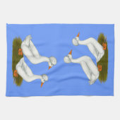 Linge De Cuisine Canards :  Blanc Crested (Horizontal)