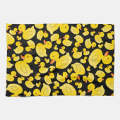 Linge De Cuisine Canards en caoutchouc noirs mignons (Horizontal)