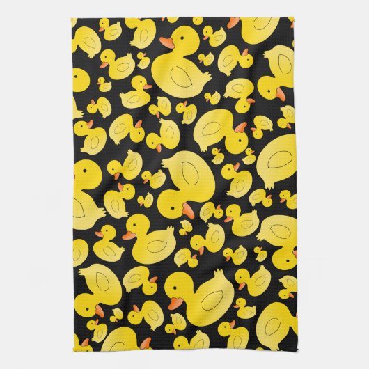 Linge De Cuisine Canards en caoutchouc noirs mignons (Vertical)