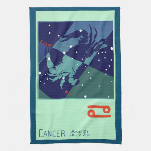 Linge De Cuisine Cancer Constellation de crabe Astrologie zodiaque 