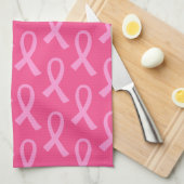 Linge De Cuisine Cancer du sein Motif de ruban rose (Quart Plié)