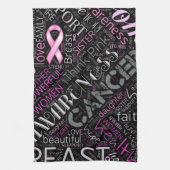 Linge De Cuisine Cancer du sein Sensibilisation Mot Cloud ID261 (Vertical)