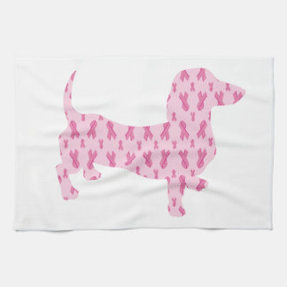 Linge De Cuisine Cancer Ribbon Dachshund