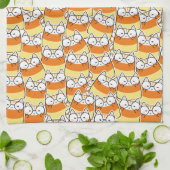 Linge De Cuisine Candy Corn Cat Motif (Plié)