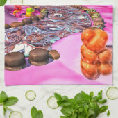 Linge De Cuisine Candyland rose (Plié)