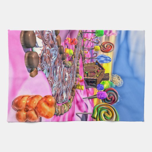 Linge De Cuisine Candyland rose (Horizontal)