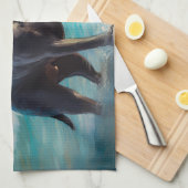 Linge De Cuisine Cane Corso Beach Surf Peinture (Quart Plié)