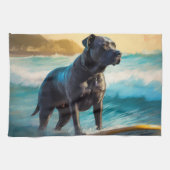 Linge De Cuisine Cane Corso Beach Surf Peinture (Horizontal)