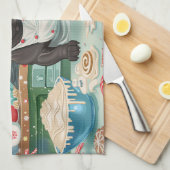 Linge De Cuisine Cane Corso Gîtes de vacances : Noël festif (Quart Plié)