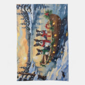 Linge De Cuisine Cane Corso Noël Bateau Fêtes (Vertical)